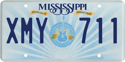 MS license plate XMY711