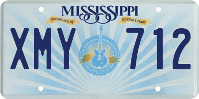 MS license plate XMY712
