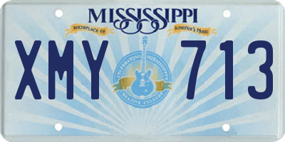 MS license plate XMY713