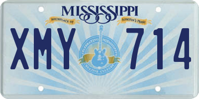 MS license plate XMY714