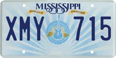 MS license plate XMY715