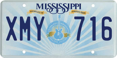 MS license plate XMY716