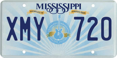 MS license plate XMY720
