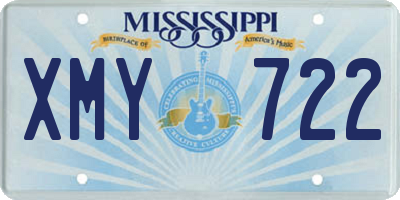 MS license plate XMY722