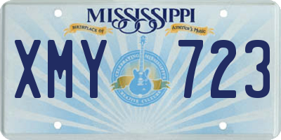 MS license plate XMY723