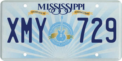 MS license plate XMY729