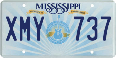 MS license plate XMY737
