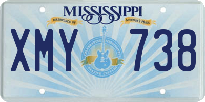MS license plate XMY738