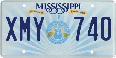 MS license plate XMY740