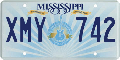 MS license plate XMY742