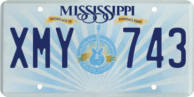 MS license plate XMY743