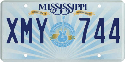 MS license plate XMY744