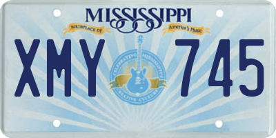 MS license plate XMY745