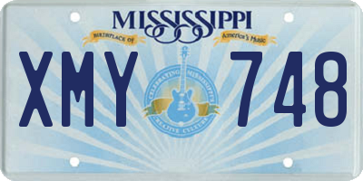 MS license plate XMY748