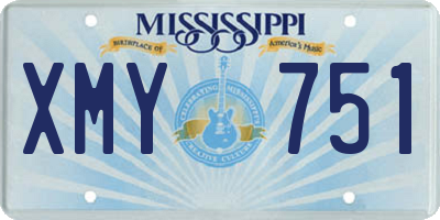 MS license plate XMY751