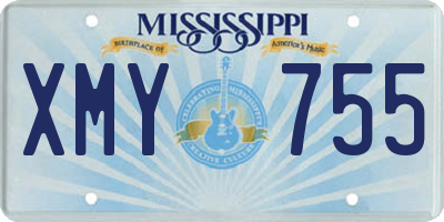 MS license plate XMY755