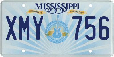 MS license plate XMY756