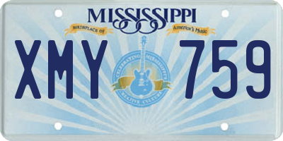 MS license plate XMY759