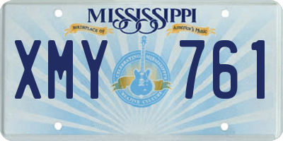 MS license plate XMY761