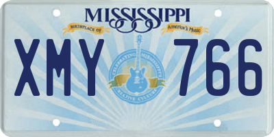 MS license plate XMY766