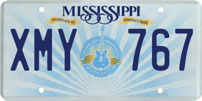 MS license plate XMY767