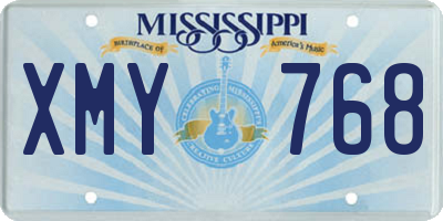 MS license plate XMY768