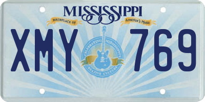 MS license plate XMY769