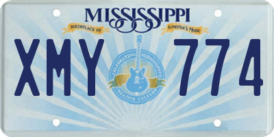 MS license plate XMY774