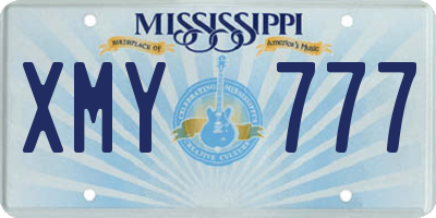 MS license plate XMY777