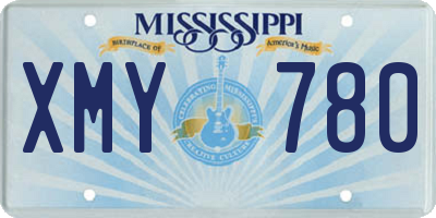 MS license plate XMY780