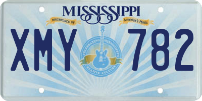 MS license plate XMY782