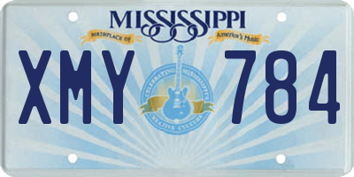 MS license plate XMY784