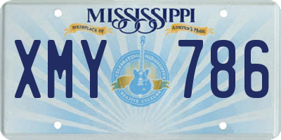 MS license plate XMY786