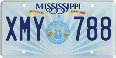 MS license plate XMY788