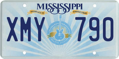MS license plate XMY790