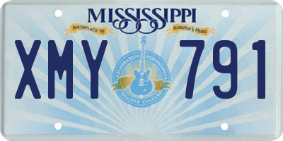 MS license plate XMY791