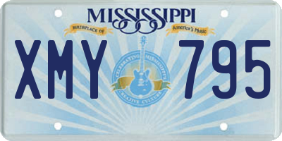 MS license plate XMY795