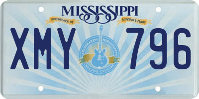 MS license plate XMY796