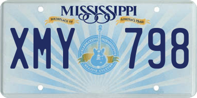 MS license plate XMY798