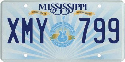 MS license plate XMY799