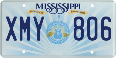 MS license plate XMY806