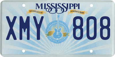 MS license plate XMY808