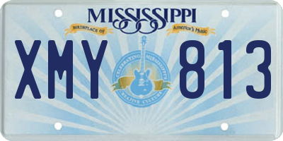 MS license plate XMY813