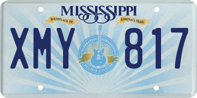 MS license plate XMY817