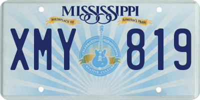 MS license plate XMY819