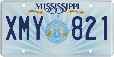 MS license plate XMY821