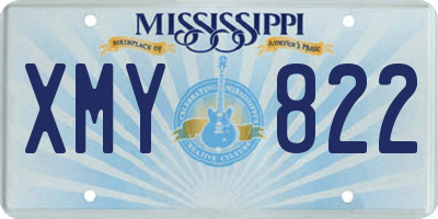 MS license plate XMY822