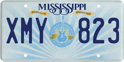 MS license plate XMY823