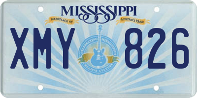 MS license plate XMY826