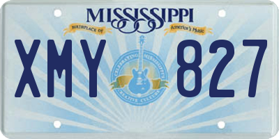 MS license plate XMY827